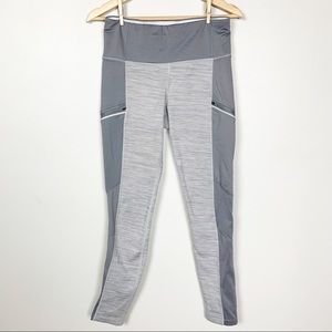 ATHLETA Polar Racer Tight Fleece Lined Gray Leggings Medium